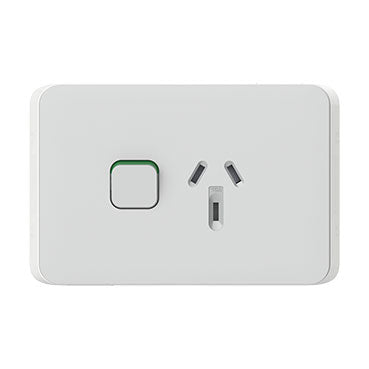 Clipsal Iconic Single Powerpoint Cover Plate 10A - 5 Finishes
