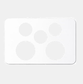 Hager Silhouette Double Power Point With Extra Switch- Cover Only
