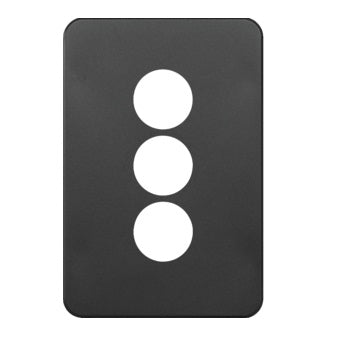 Hager Silhouette 3 Gang Switch Plate - Skin Only