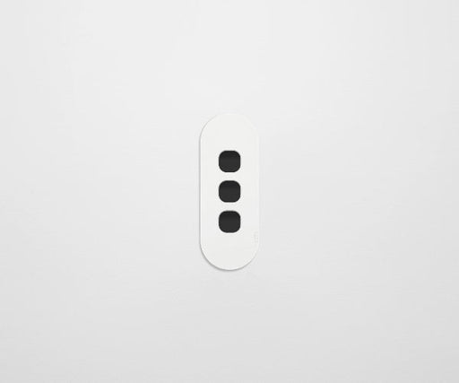 ZETR 12 Series 3 Gang Grid & Plate Clipsal white