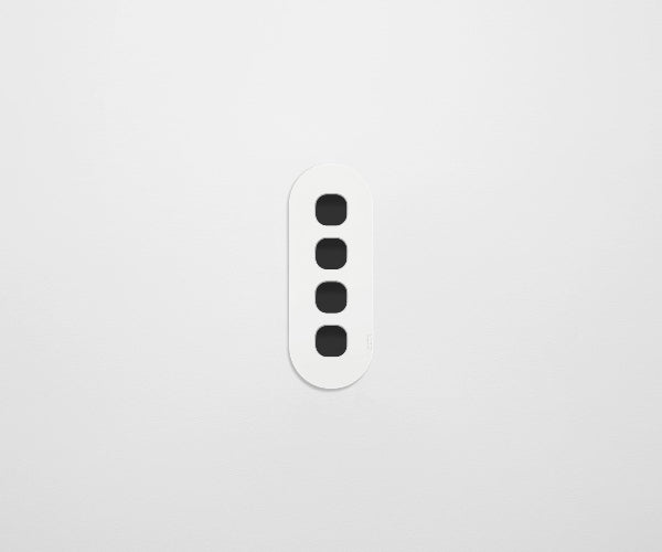 ZETR 12 Series 4 Gang Grid & Plate Clipsal white