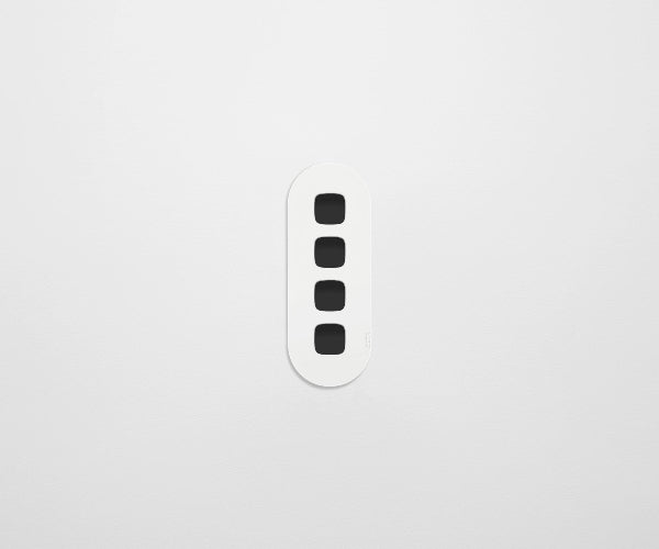 ZETR 12 Series 4 Gang Grid & Plate HPM white