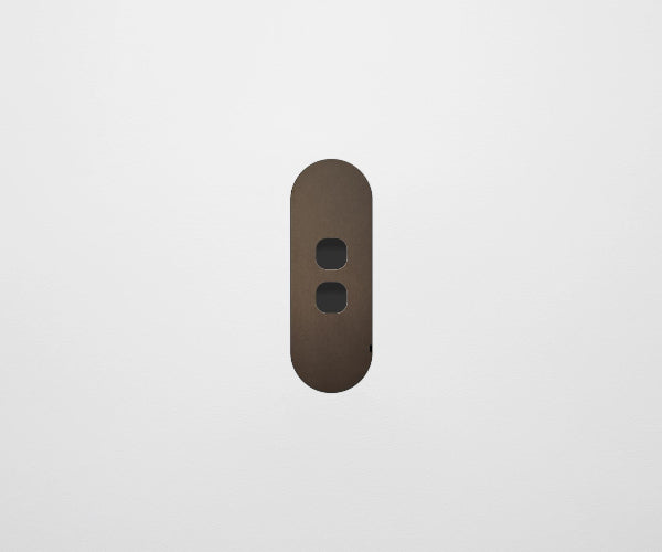 ZETR 13 Flush Series 2 Gang Carbon Cover Plate Bronze Clipsal