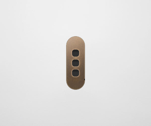 ZETR Carbon 3 Gang Faceplate