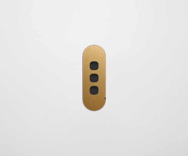 ZETR Carbon Nano 3 Gang Faceplate