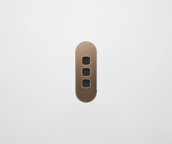 ZETR Carbon 3 Gang Faceplate