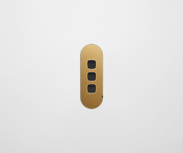 ZETR Carbon Nano 3 Gang Faceplate