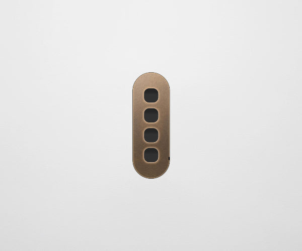 ZETR Carbon 4 Gang Faceplate