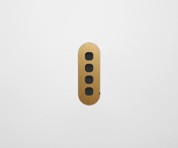 ZETR Carbon Nano 4 Gang Faceplate