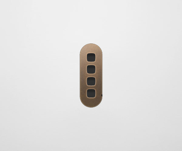 ZETR Carbon 4 Gang Faceplate