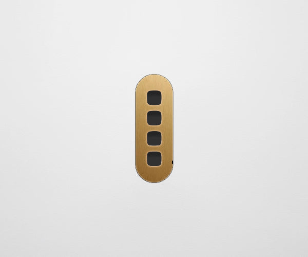 ZETR Carbon Nano 4 Gang Faceplate