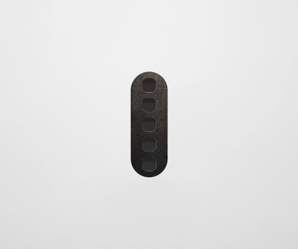 ZETR Carbon Nano 5 Gang Faceplate