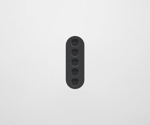 ZETR 13 Series 5 Gang grid and plate Clipsal black