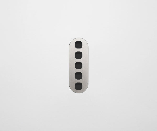 ZETR Carbon Nano 5 Gang Faceplate