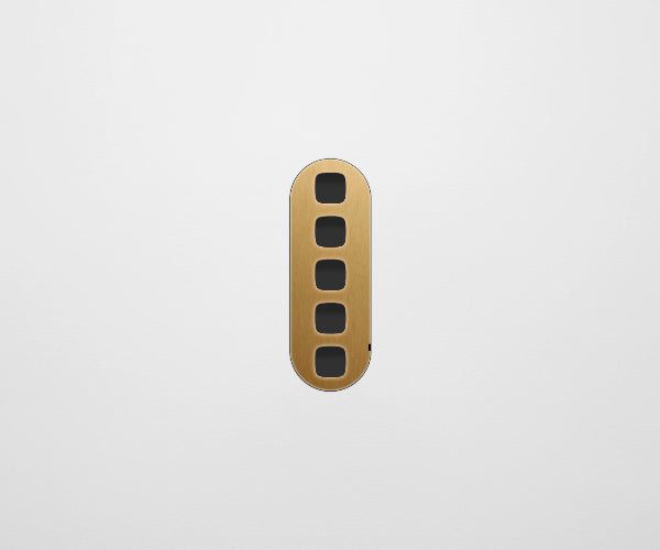 ZETR Carbon Nano 5 Gang Faceplate