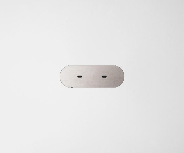 ZETR Dual USB-C Carbon Nano Cover Plate Steel Black