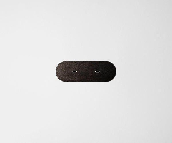 ZETR Dual USB-C Carbon Nano Cover Plate Black Steel White