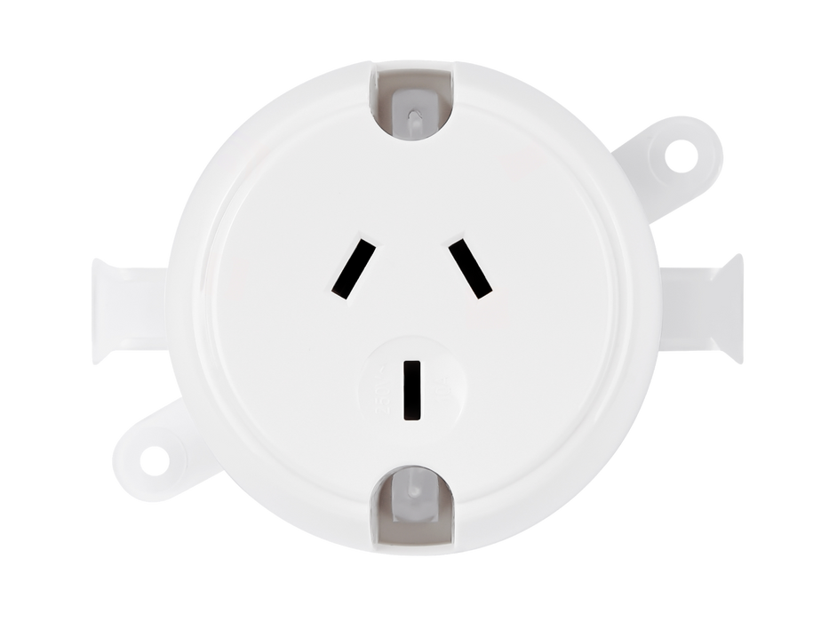 Energetic PlugPoint Surface Socket 10a front view