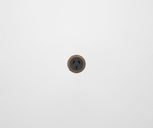 ZETR 48 Carbon Black Single Powerpoint Cover Plate Aged Brass