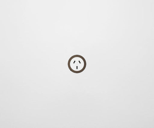 ZETR 48 Carbon White Single Powerpoint Cover Plate Bronze