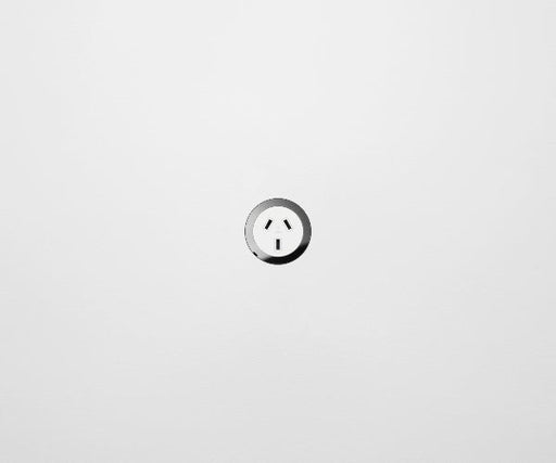 ZETR 48 Carbon White Single Powerpoint Cover Plate Mirror