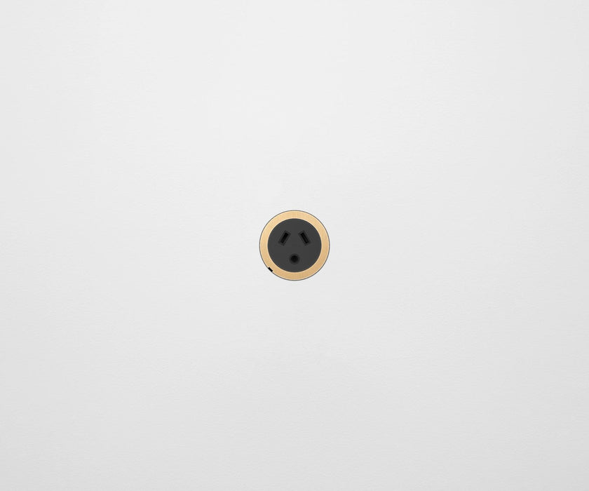 ZETR 48 Round Black Single Outlet Round Pin Carbon Faceplate, Available in 7 Colours