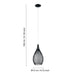 Razoni Modern Wire Framed Pendant Light black dimensions