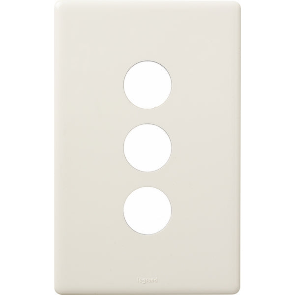 Legrand Excel Life 3 Gang Switch Plate - Cover Only, Available in 4 Colours