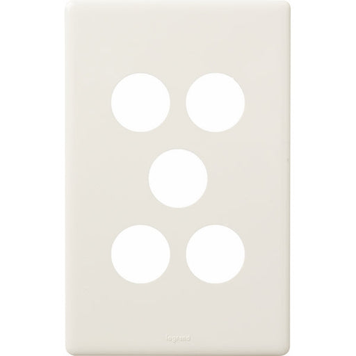 Legrand Excel Life 5 Gang Switch Plate - Cover Only, Available in 4 Colours