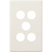 Legrand Excel Life 5 Gang Switch Plate - Cover Only, Available in 4 Colours