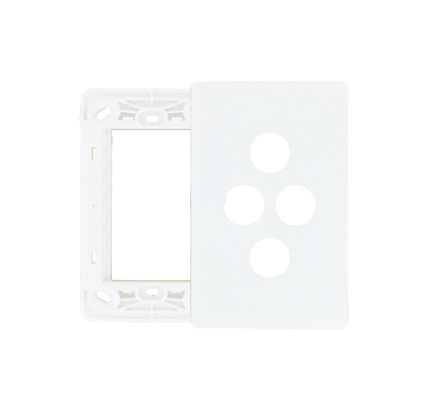 HPM Excel Life Netatmo Smart 3 Gang Grid & Plate For Clipin Wireless Blind Or Master Switch