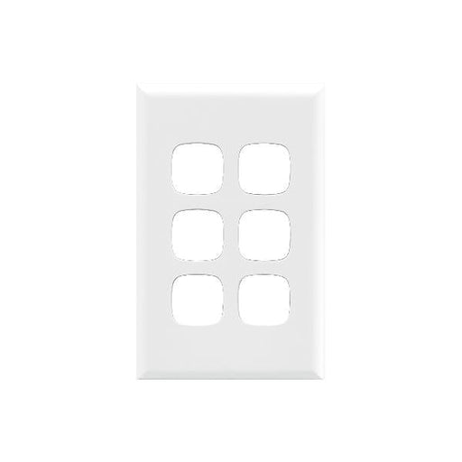 Excel Cover plate 6g switch white