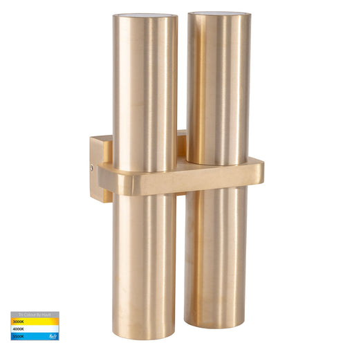Havit Luz TRI Colour Double Up & Down Wall Pillar Light Solid Brass