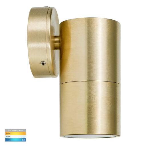 Havit Tivah TRI Colour Fixed Down Wall Pillar Light Solid Brass 