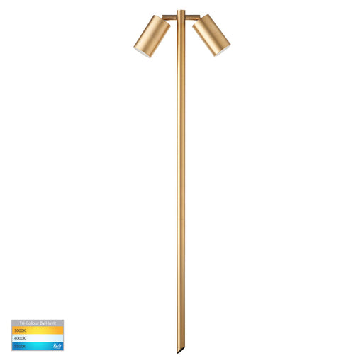 Havit Tivah TRI Colour Double Adjustable LED Spike Light 1000mm Solid Brass