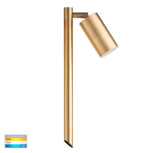 Havit Tivah TRI Colour Single Adjustable LED Spike Light 405mm Solid Brass