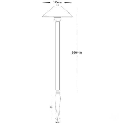 Havit Forn 3.2w LED Garden Spike Light Dimensions