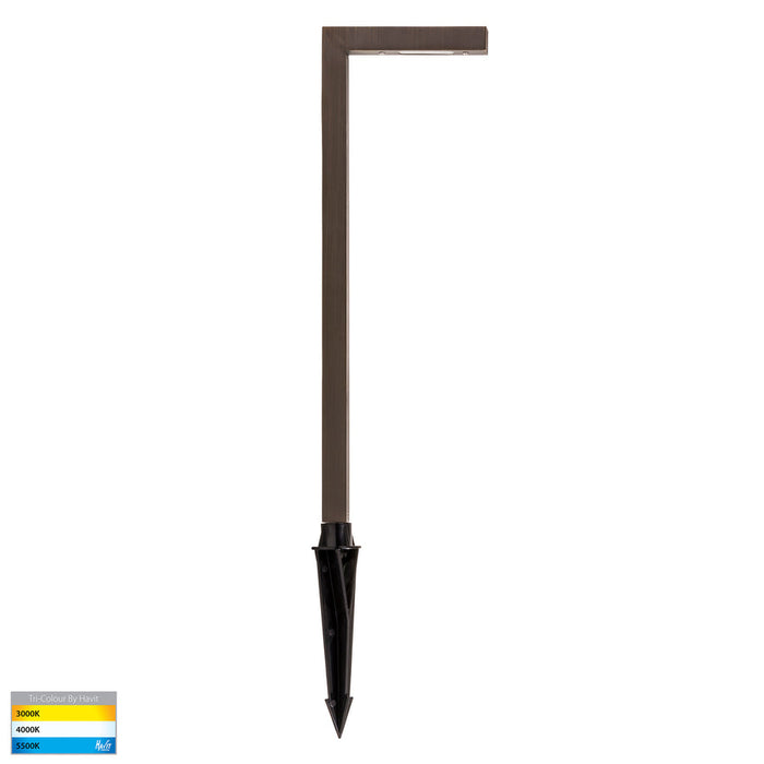 Havit Nedia Square 7w Garden Spike Light Antique Brass