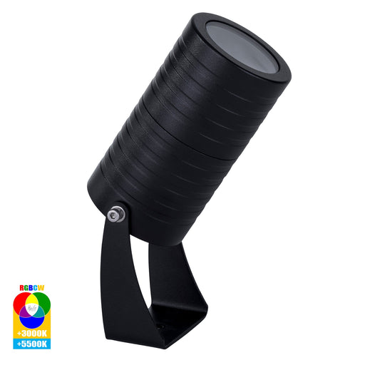 Havit Nova 7w RGBCW LED Garden Spike Light Aluminium Black 