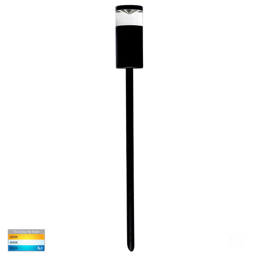 Havit Highlite Aluminium TRI Colour LED Garden Spike Light Aluminium Black