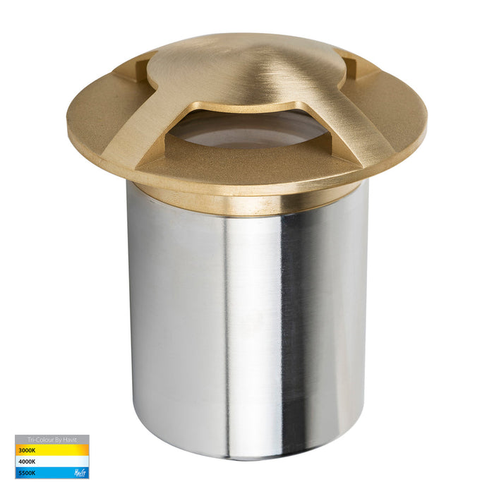 Havit Viale TRI Colour LED Four Driveway | Step Light Solid Brass