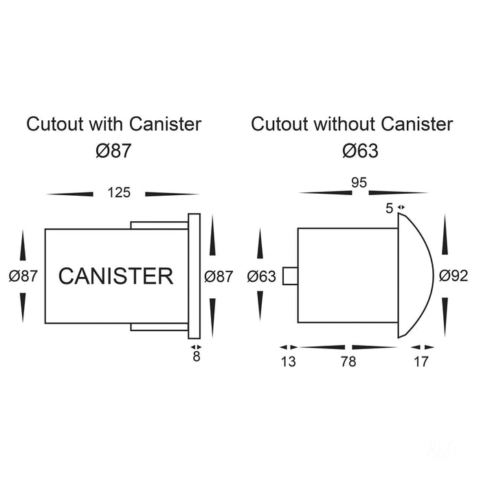 Havit Viale TRI Colour LED Four Driveway | Step Light Dimensions