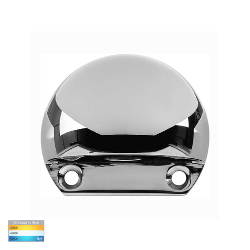 Occhio TRI Colour LED Step Light with Eyelid Polished Stainless Steel