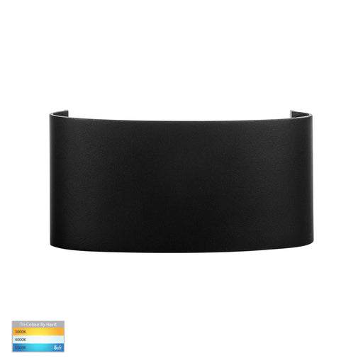 Maro TRI Colour LED Up & Down Wall Light 168mm Black