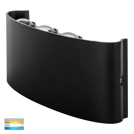 Maro TRI Colour LED Up & Down Wall Light 218mm Black