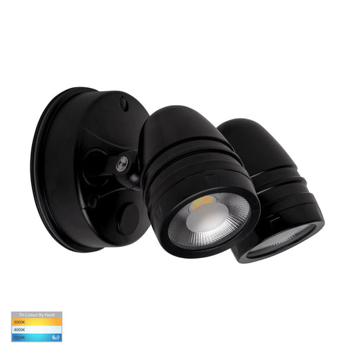 Focus TRI Colour LED Double Adjustable Spot Light Black