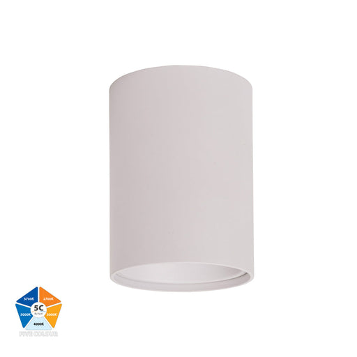 Nella 12w 5 Colour LED Surface Mounted Downlight 120mm White