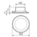 150mm Round Internal Air Grille for Ceiling Ventilation DIMENSIONS