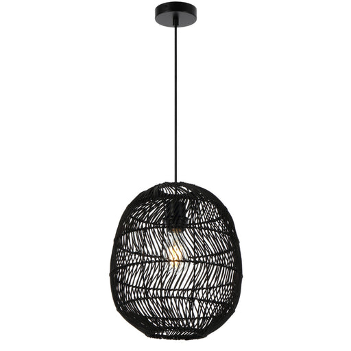 Telbix Rana 30cm Pendant Light Black