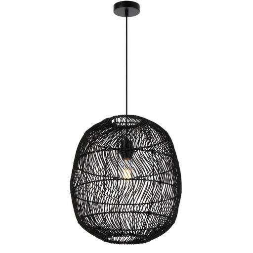 Telbix Rana 40cm Pendant Light Black